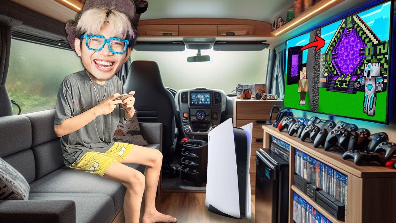 Kita Membangun Ruang GAMING Rahasia di Dalam Mobil Alphard, Sembunyi dari MAMA!!!