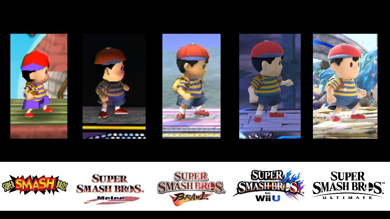 Evolution of Ness' Moveset in Super Smash Bros. (1999-2018)