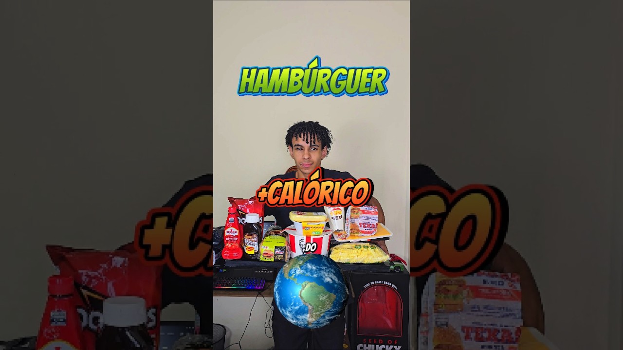 Criando o Hamb&uacute;rguer mais cal&oacute;rico do Planeta!#hamburguer #burgueking #KFC #asmr #satisfatorio
