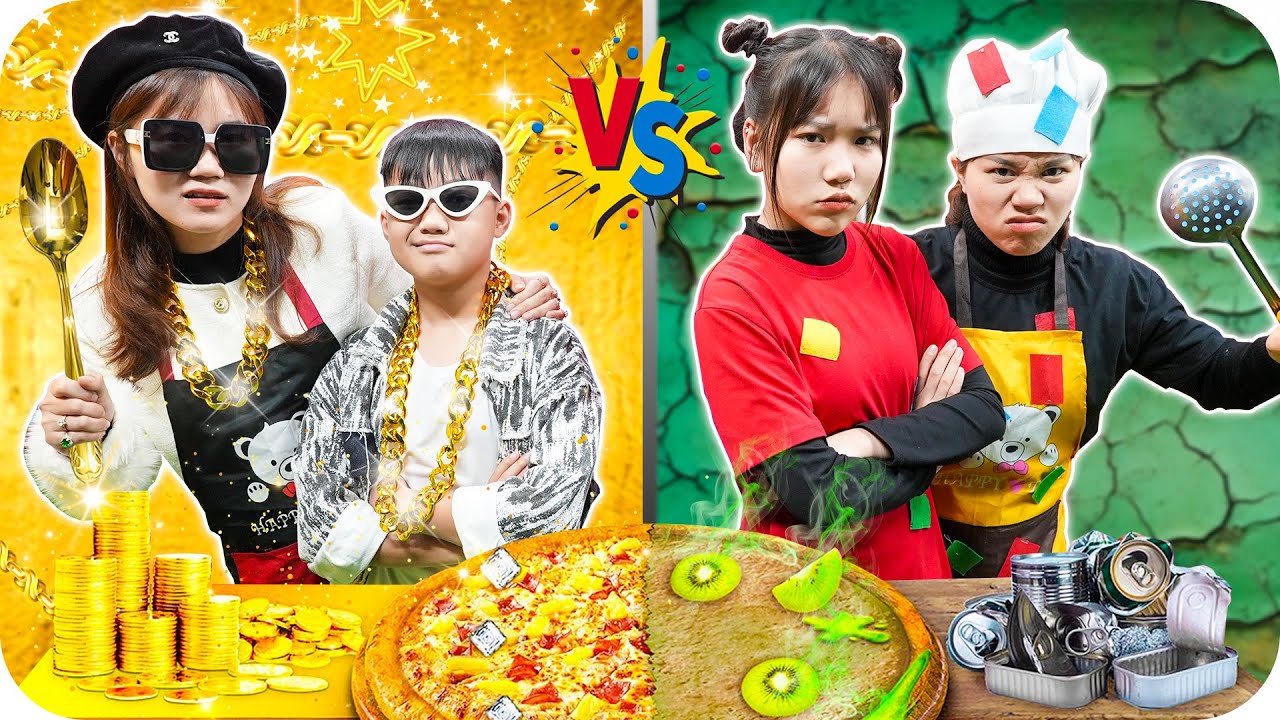 Đại Chiến Nấu Ăn Giữa Mẹ Giàu VS Mẹ Nghèo ♥ Min Min TV Minh Khoa