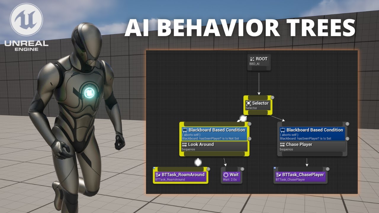 Как создать простое дерево поведения в Unreal Engine 5 — Продвинутый ИИ