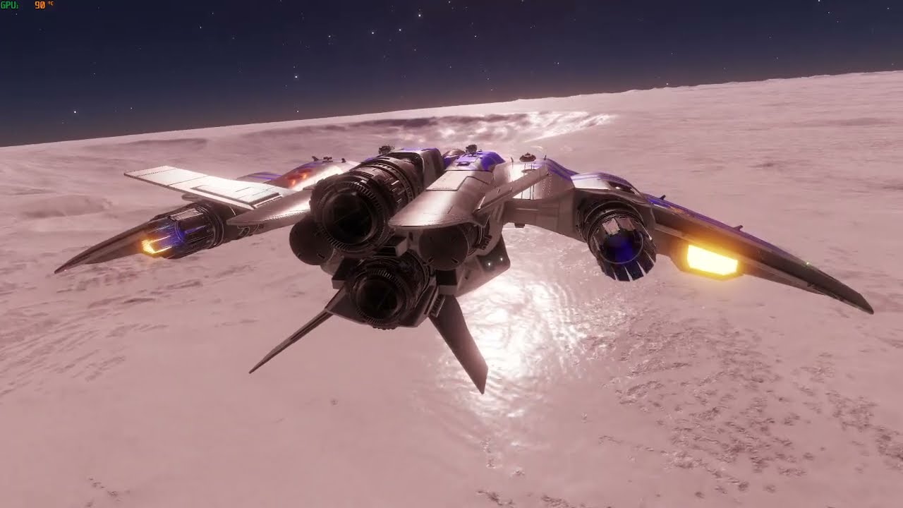 Mandalay Surface Flight Icy Moon - Flight Assist Off Practice