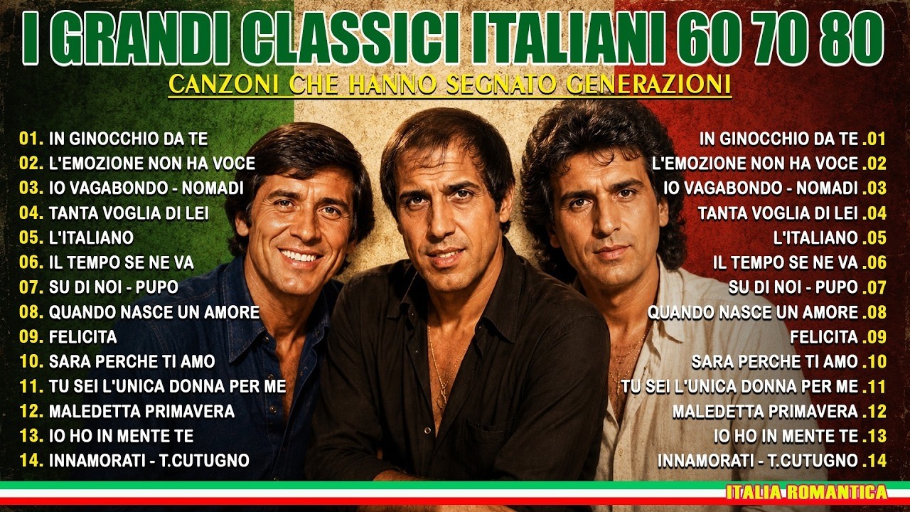 I GRANDI CLASSICI ITALIANI ANNI '60 '70 '80 🎶 MUSICA ITALIANA ANNI 60 70 80 I MIGLIORI