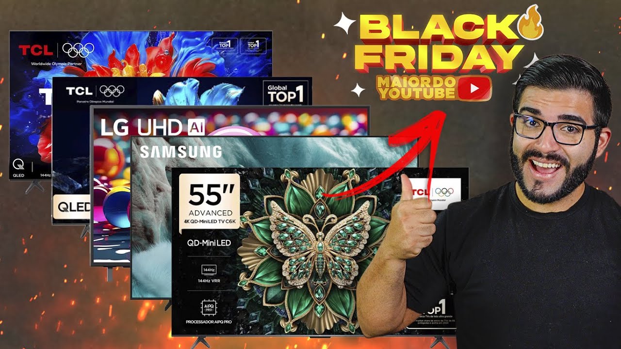 SEM MEDO! 5 Smart TV’s que eu COMPRARIA NA BLACK FRIDAY 2025! (testei e aprovei)