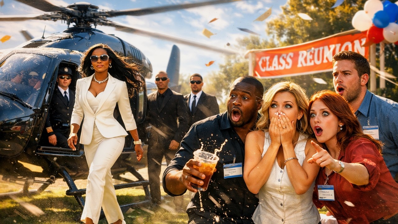 They Invited the “Dumbest Girl in Class” to the Reunion as a Joke—Then She Arrived in a Helicopter