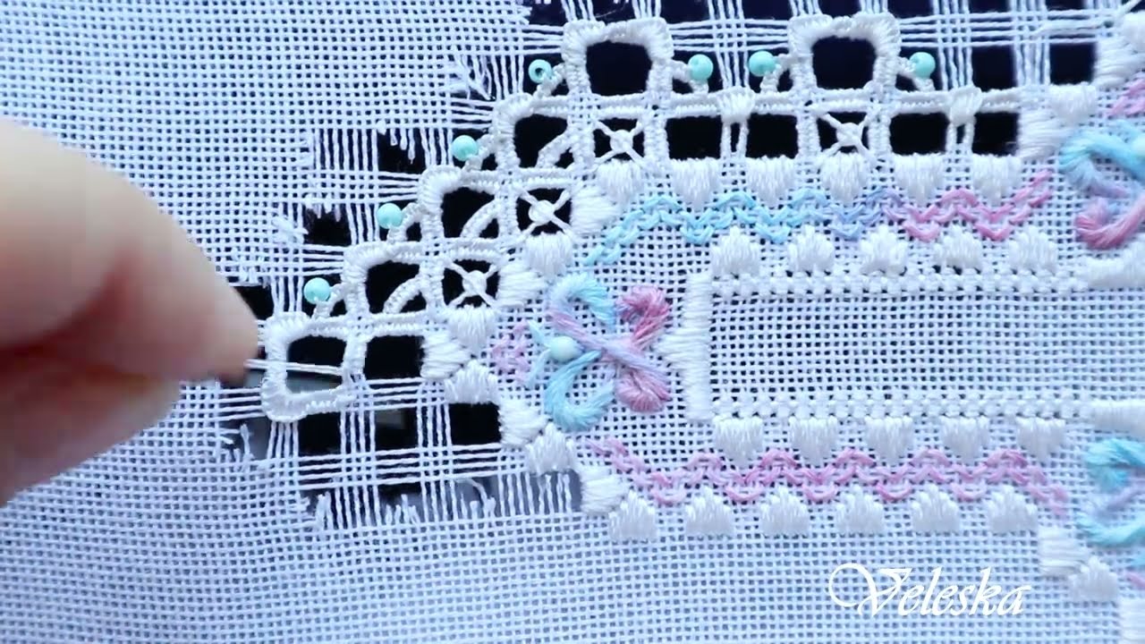 Woven Bars with  Buttonhole bars and Spider webs 3