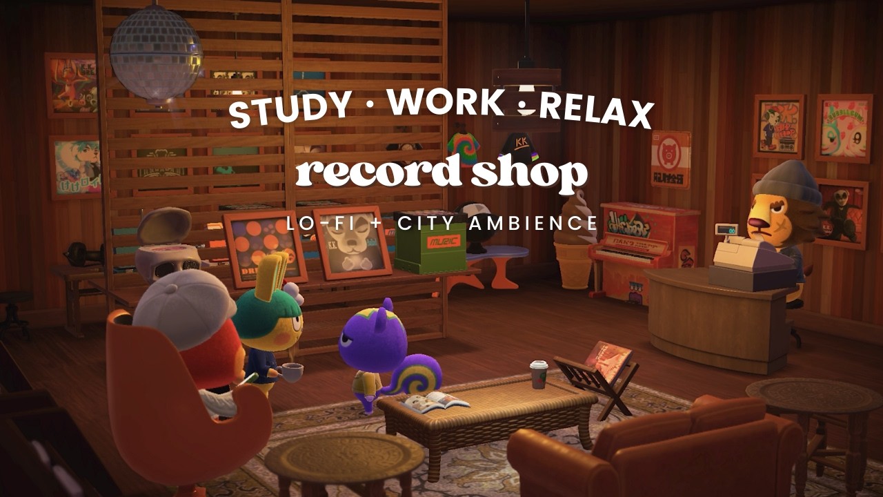 Record Shop 🎶 1 Hour Chill Lo-fi No Midroll Ads to help you focus 🎧 Studying Music | Work Aid