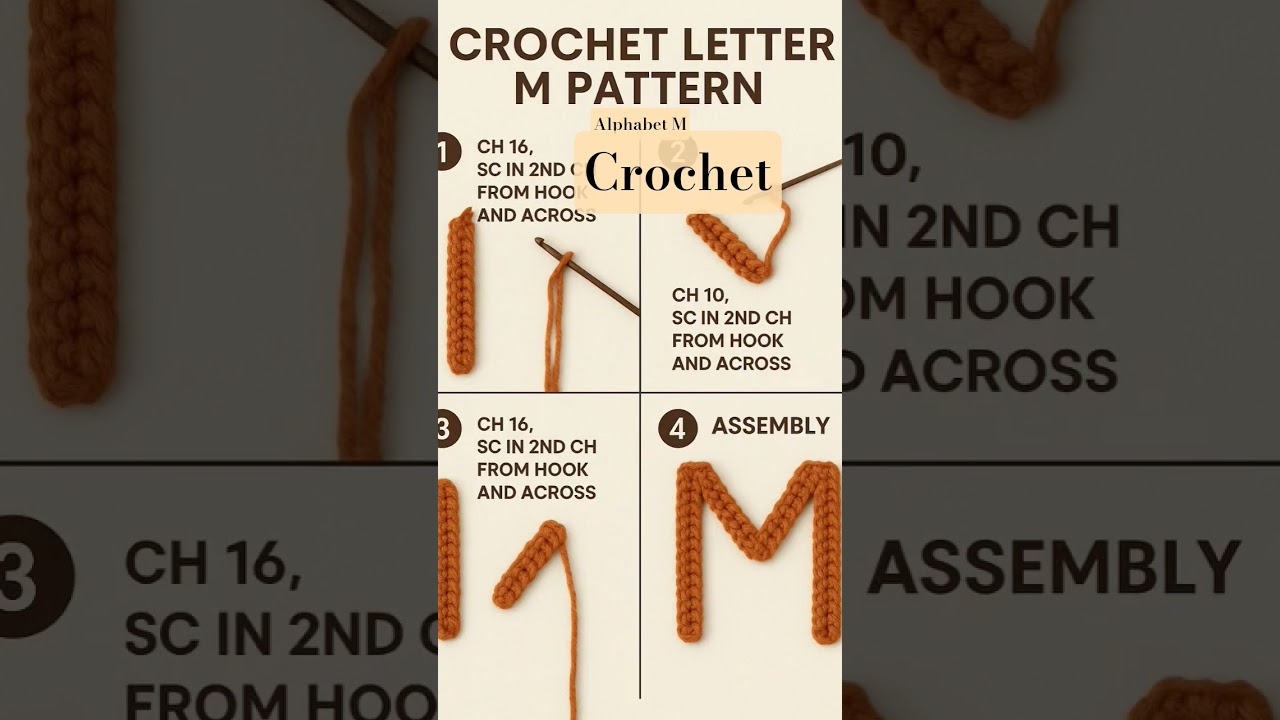 crochet letter M 