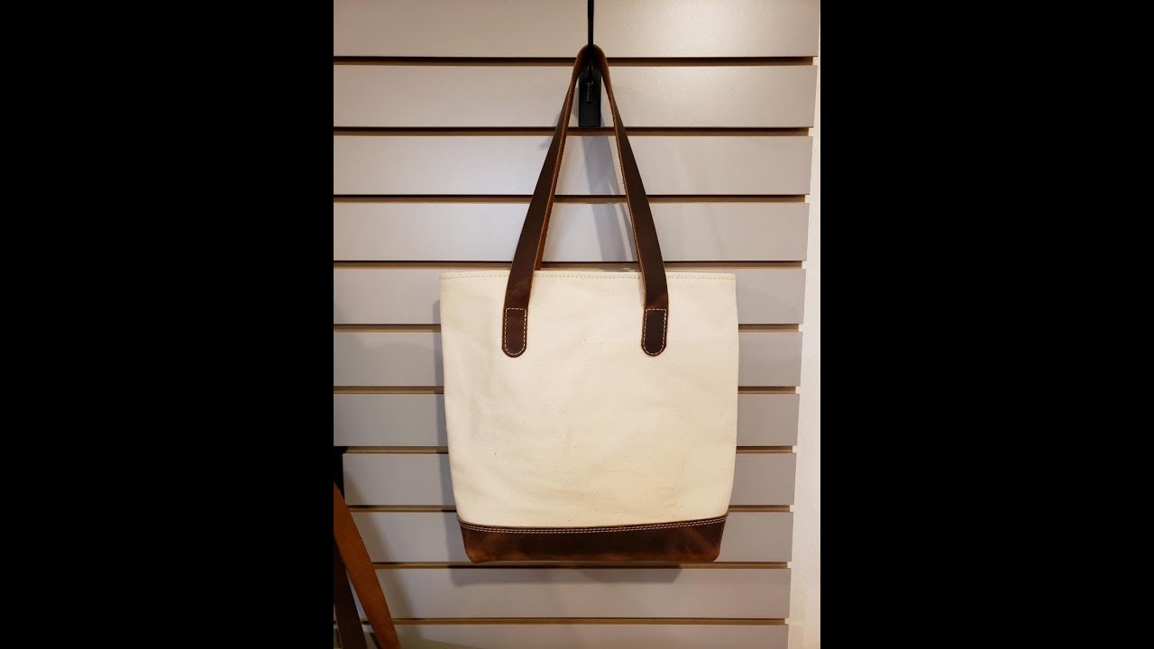 Making a simple tote bag of Canvas and Leather