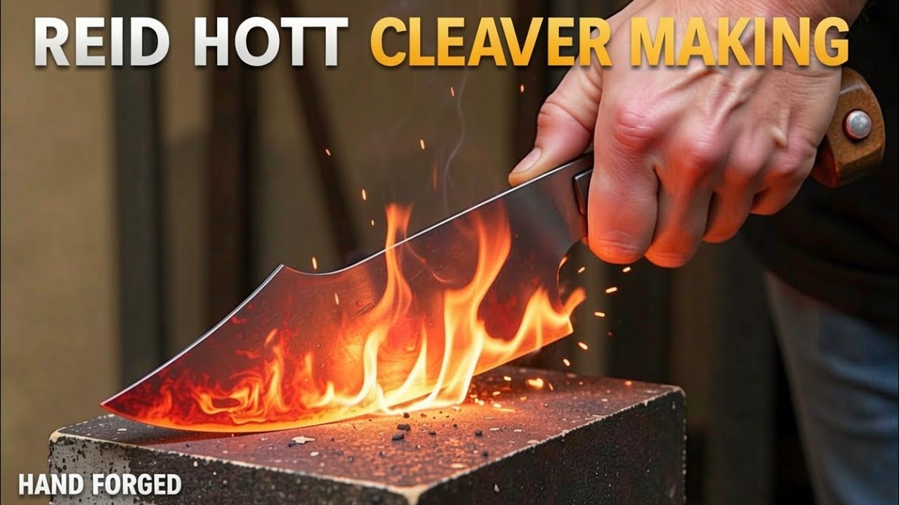 Raw Steel Transformed into a Powerful Cleaver | Hand Forged