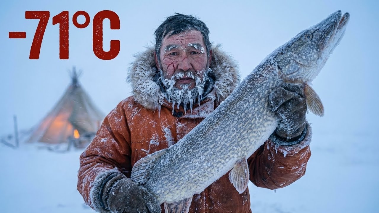 I Only Ate What I Caught: 7 Days of Ice Fishing Survival in Remote Siberia (-71°C)