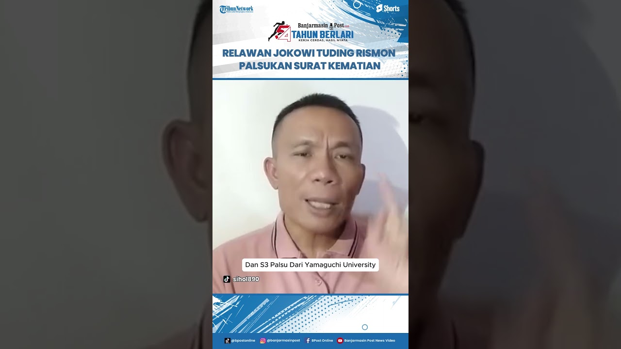 GEGER! Relawan Jokowi Tuding Rismon Sianipar Palsukan Surat Kematian Demi Beasiswa