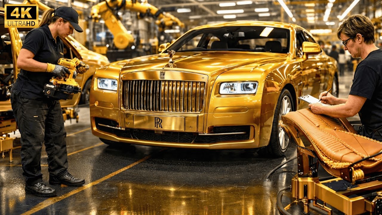 Inside the Rolls Royce Factory: The Making of a Solid Gold Phantom (Full Process)