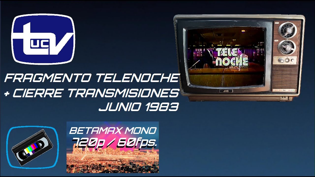 Fragmento Telenoche + Cierre Transmisiones Canal 13 UCTV - Junio 1983