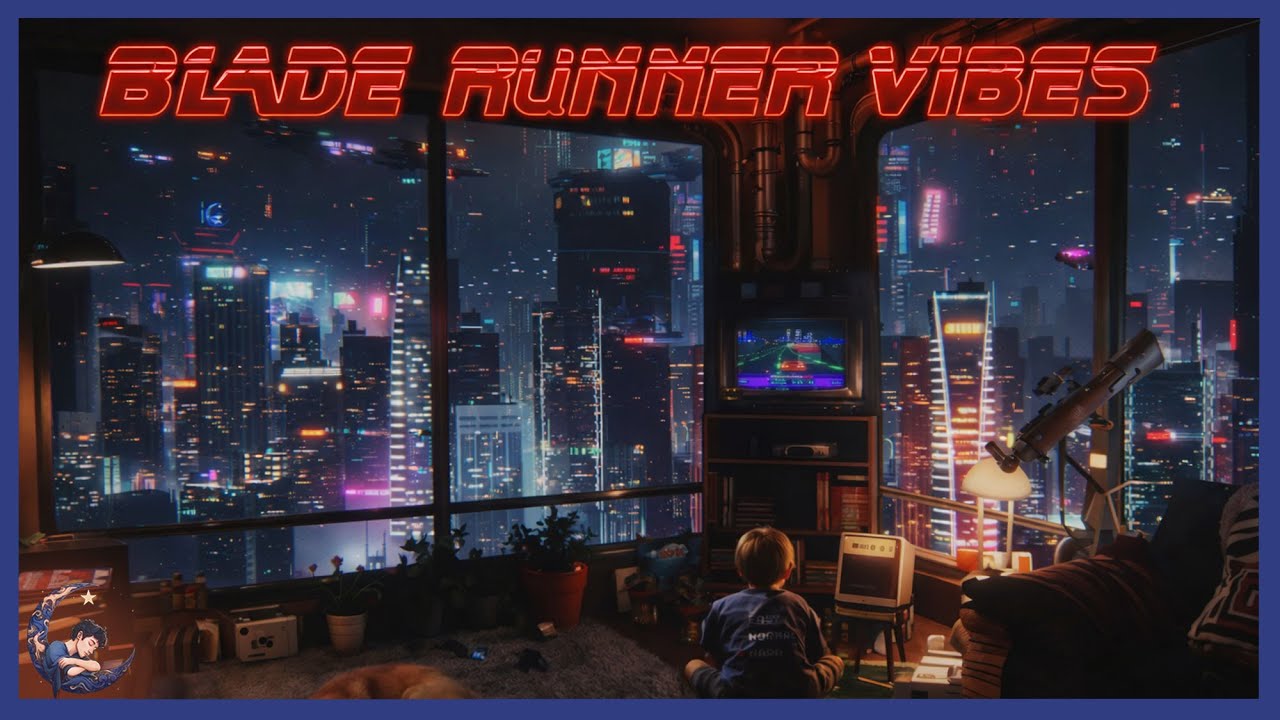(No Ads) Retro Gaming in a Cozy Cyberpunk City 🌃 Blade Runner–Inspired Ambience (8H)