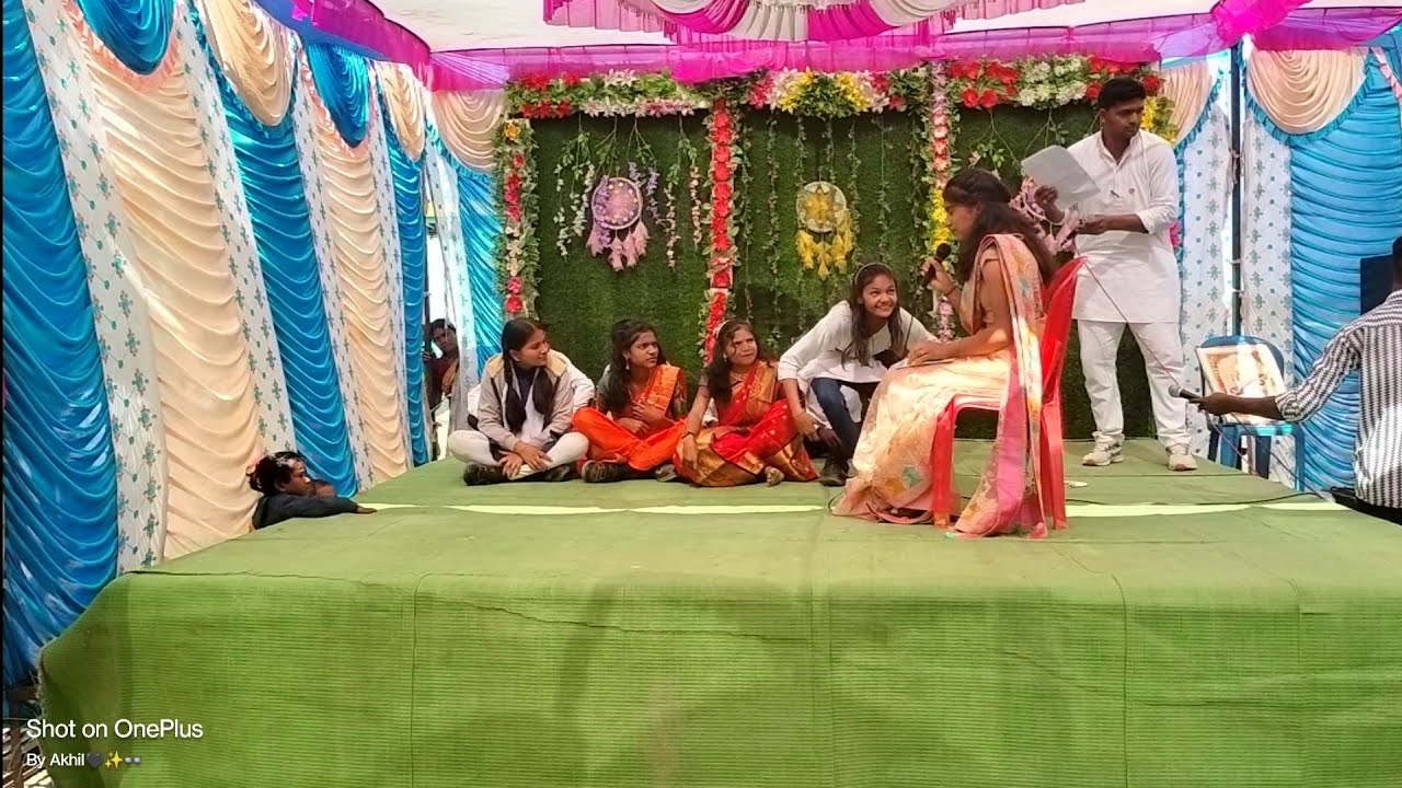 Government High School Girl  Performance on  भविष्य दर्शन नाटक।