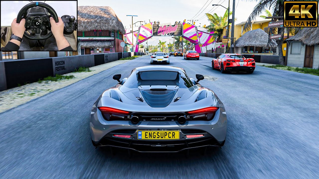 MCLAREN 720S SPIDER VS Supercars - Forza Horizon 5 | Logitech G923 Steering Wheel