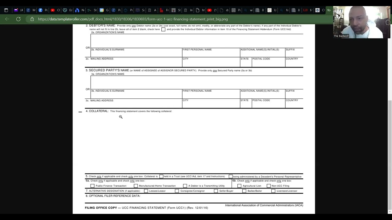 How to properly do a UCC1 Financing Statement: Step by Step Inst. for the 