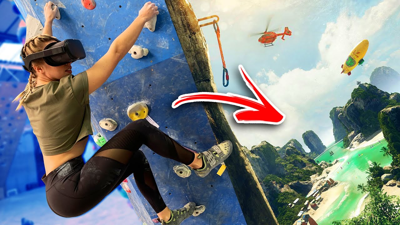 Rock Climbers Try The Climb In Virtual Reality On Oculus Quest