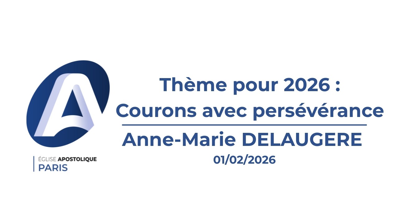Thème pour 2026 Courons avec persévérance // Anne Marie DELAUGERE