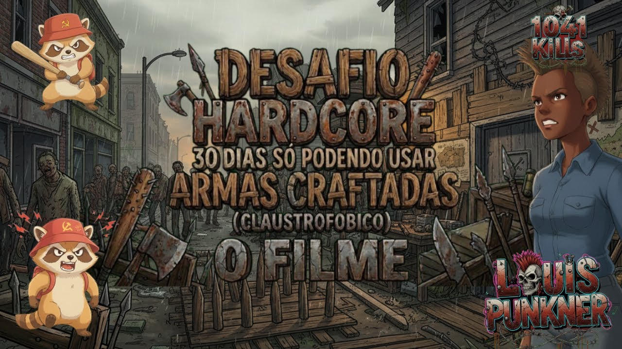 1041 KILLS: DESAFIO HARDCORE 30 DIAS apenas armas craftadas e personagem claustrofóbica (O FILME)