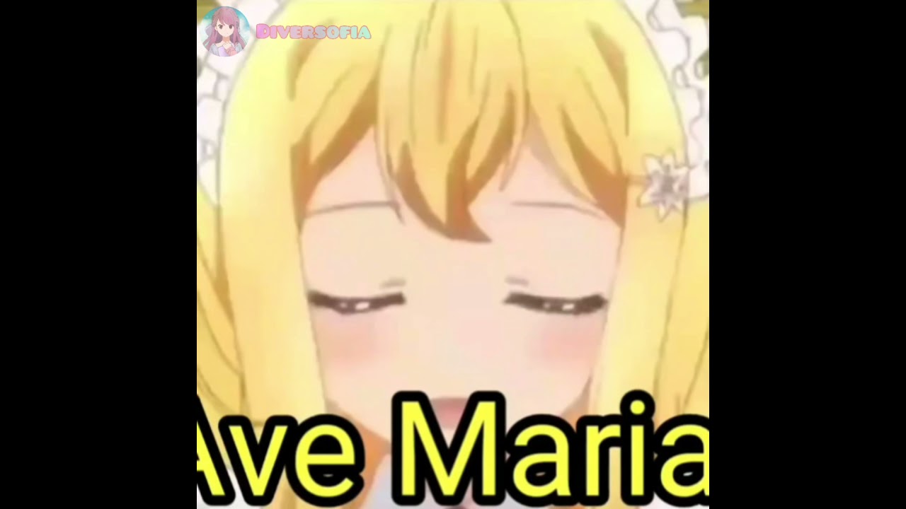 Personagem falando Ave Maria