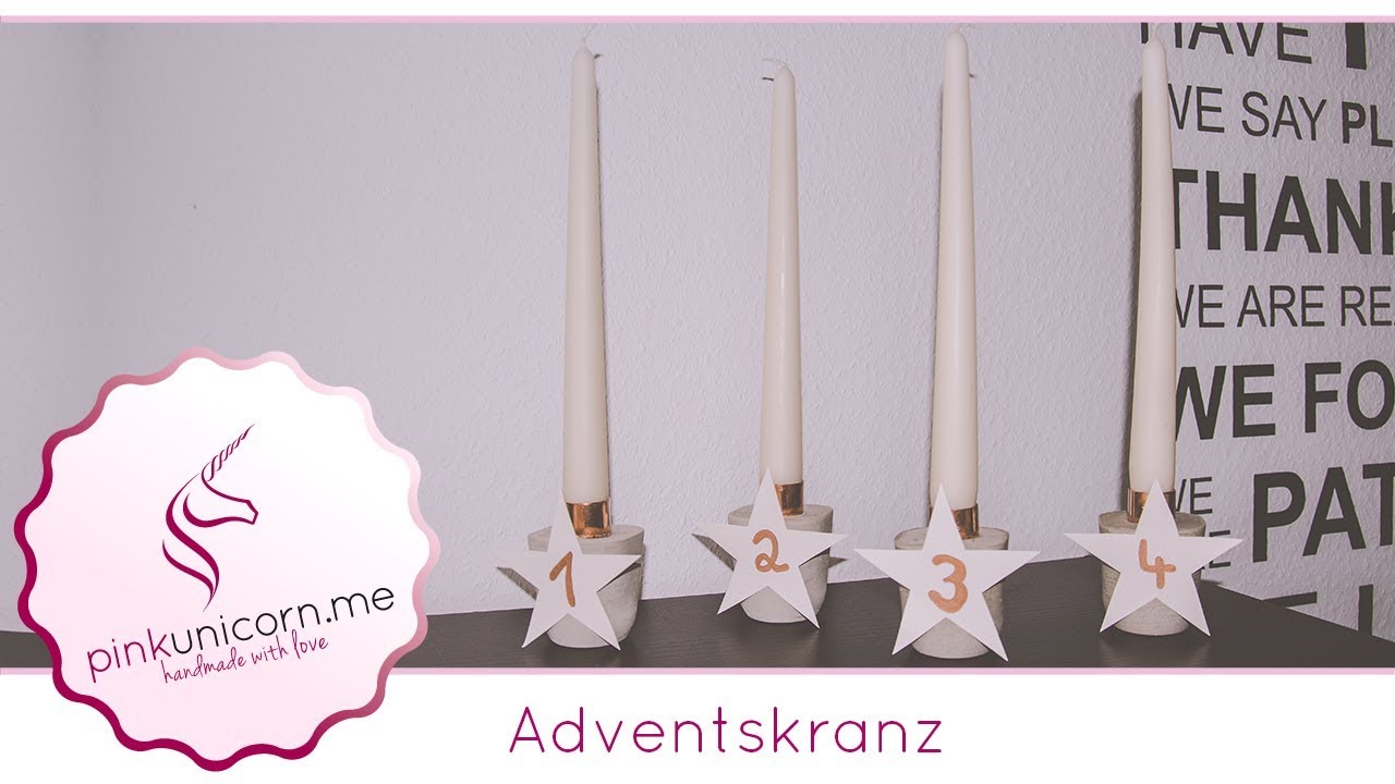 Adventskranz aus Beton | Weihnachten | DIY Bastelideen | Anleitung | PinkUnicorn.me