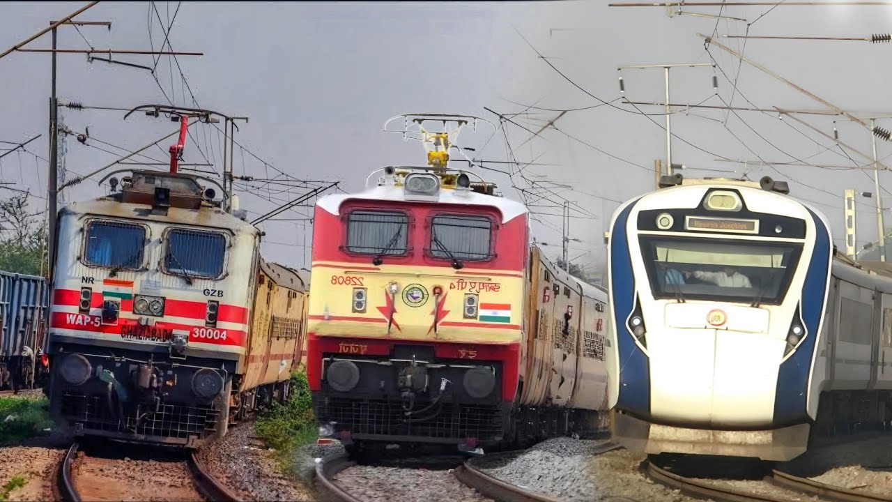Dangerous 130kmph WAP7 Gatiman+ Chennai Rajdhani+ Malwa SF+Grand Trunk attacks Faridabad new- IR