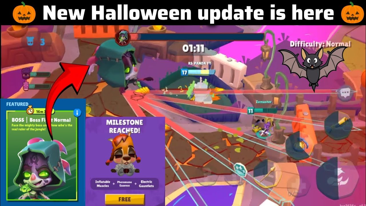 Zooba new Halloween update is here 🥳 || new boss mode 🤯 || new creepy skin 🔥