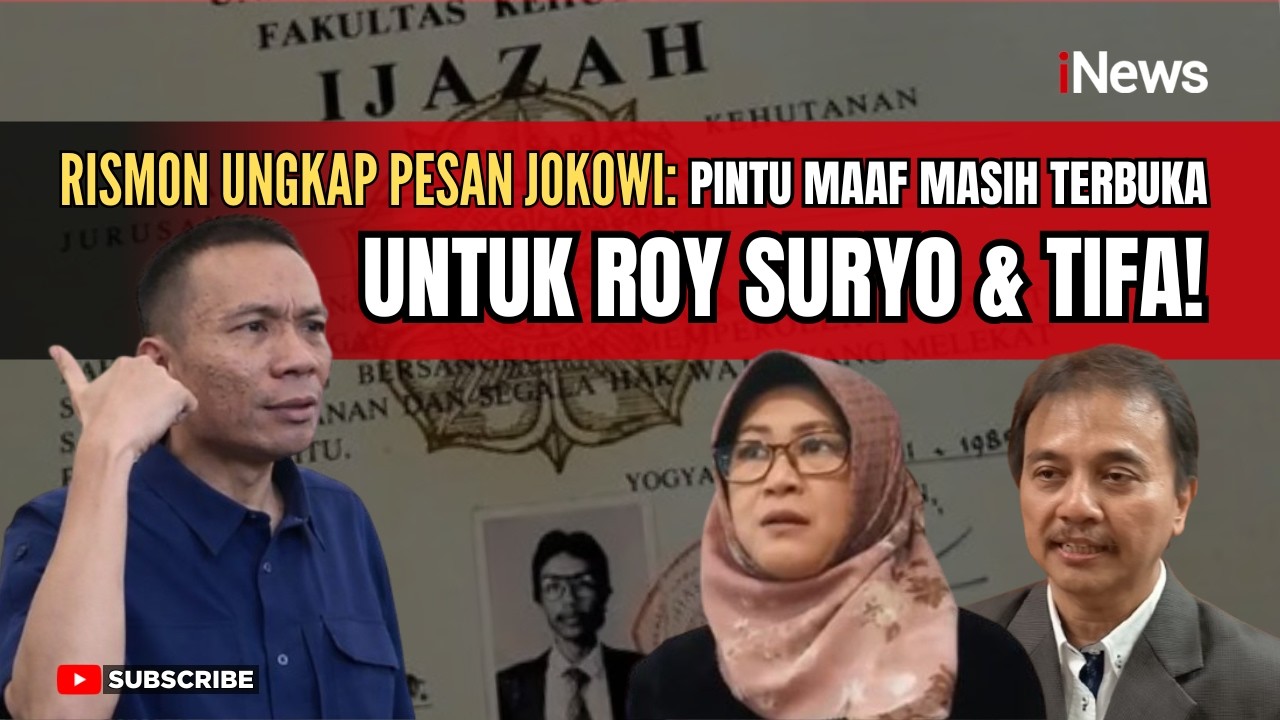 HARU! Rismon Sebut Jokowi Masih Membuka Pintu Maaf untuk Roy Suryo & dr Tifa