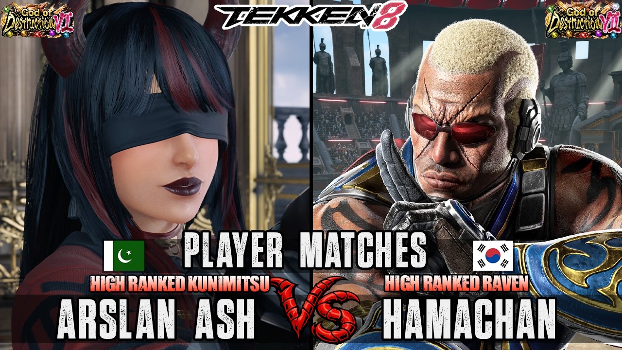 Tekken 8 S3  ▰  Arslan Ash (Kunimitsu) Vs Hamachan (Raven) ▰ Player Matches!