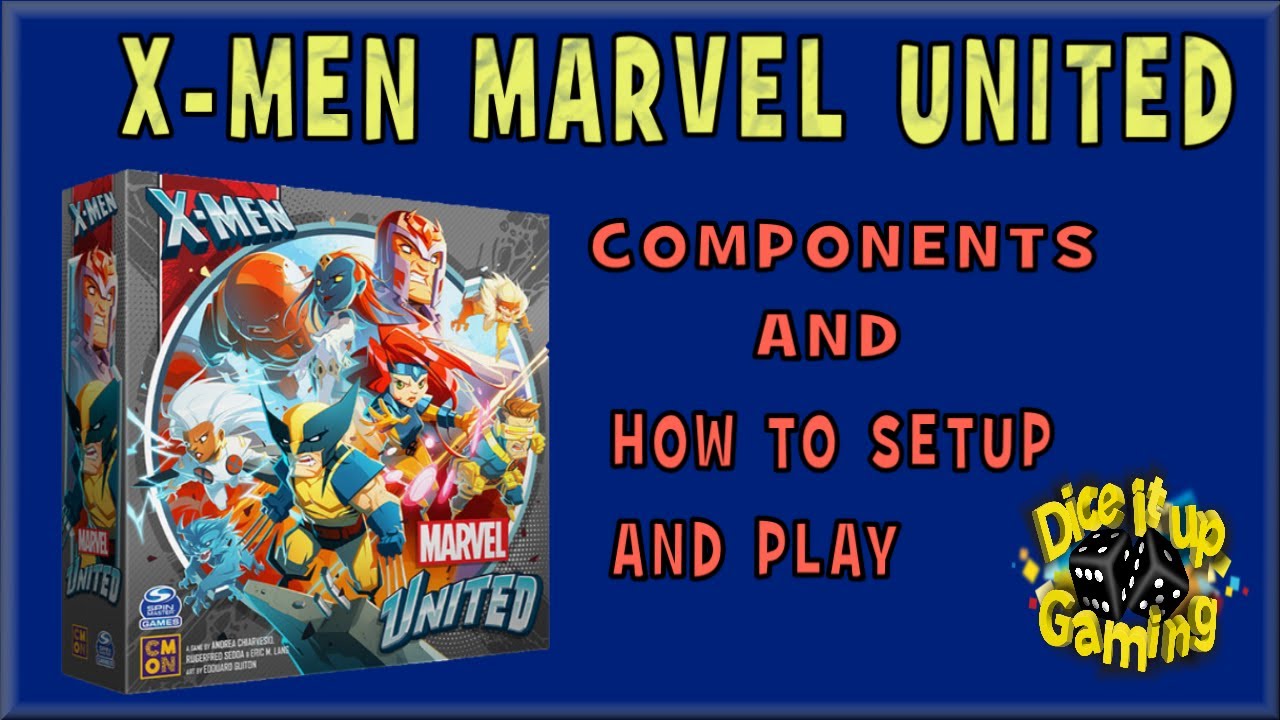 X-Men Marvel United components, setup and how to play