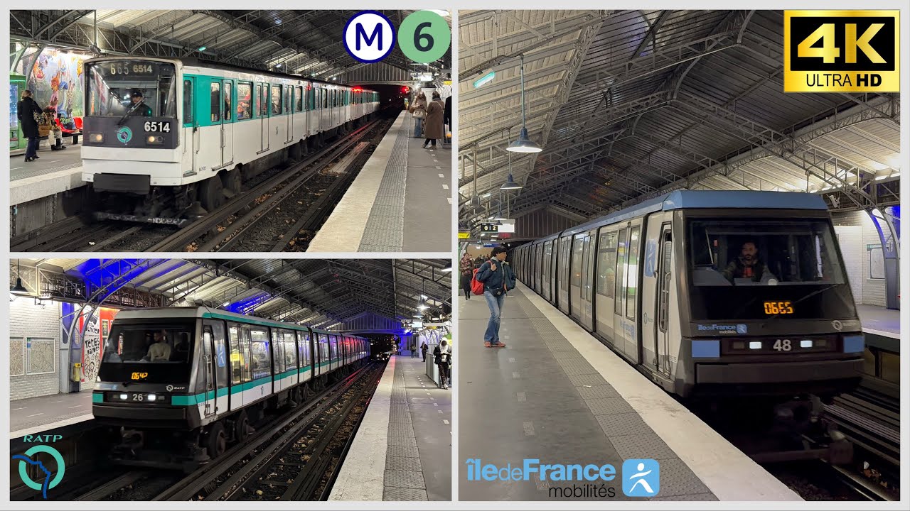 [RATP]MP73 & MP89CC sur la ligne 6 du Métro Parisien (By Nights) #metroparisien #ratp #mp89 #mp73 