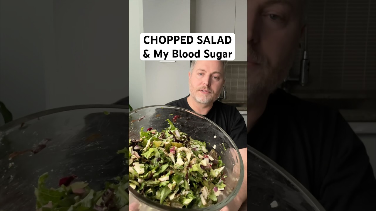 Chopped salad and my blood sugar. #bloodsugar #glucose #insulinresistant1 #choppedsalad