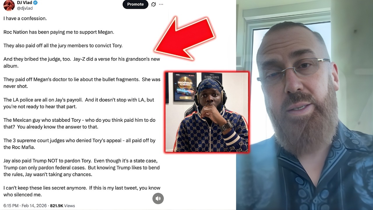 Dj Vlad Exposed Jay Z & Megan Thee Stallion for Framing Tory Lanez