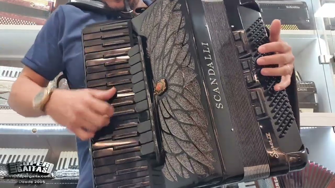 🪗 Acordeon Scandalli Modelo Super IV Black Air