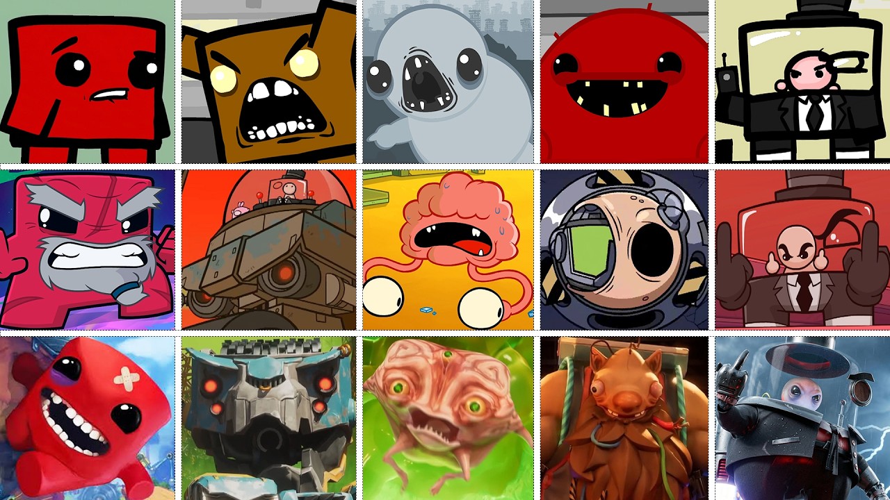Super Meat Boy Series &ndash; All Bosses (No Damage)