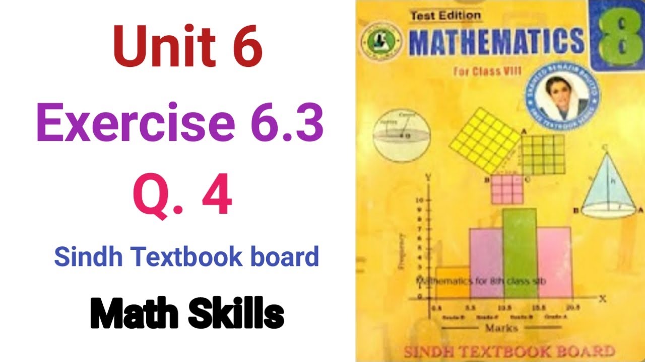 #Maths Class 8 | Unit 6 | Exercise 6.3 | Q 4 | Sindh Textbook board