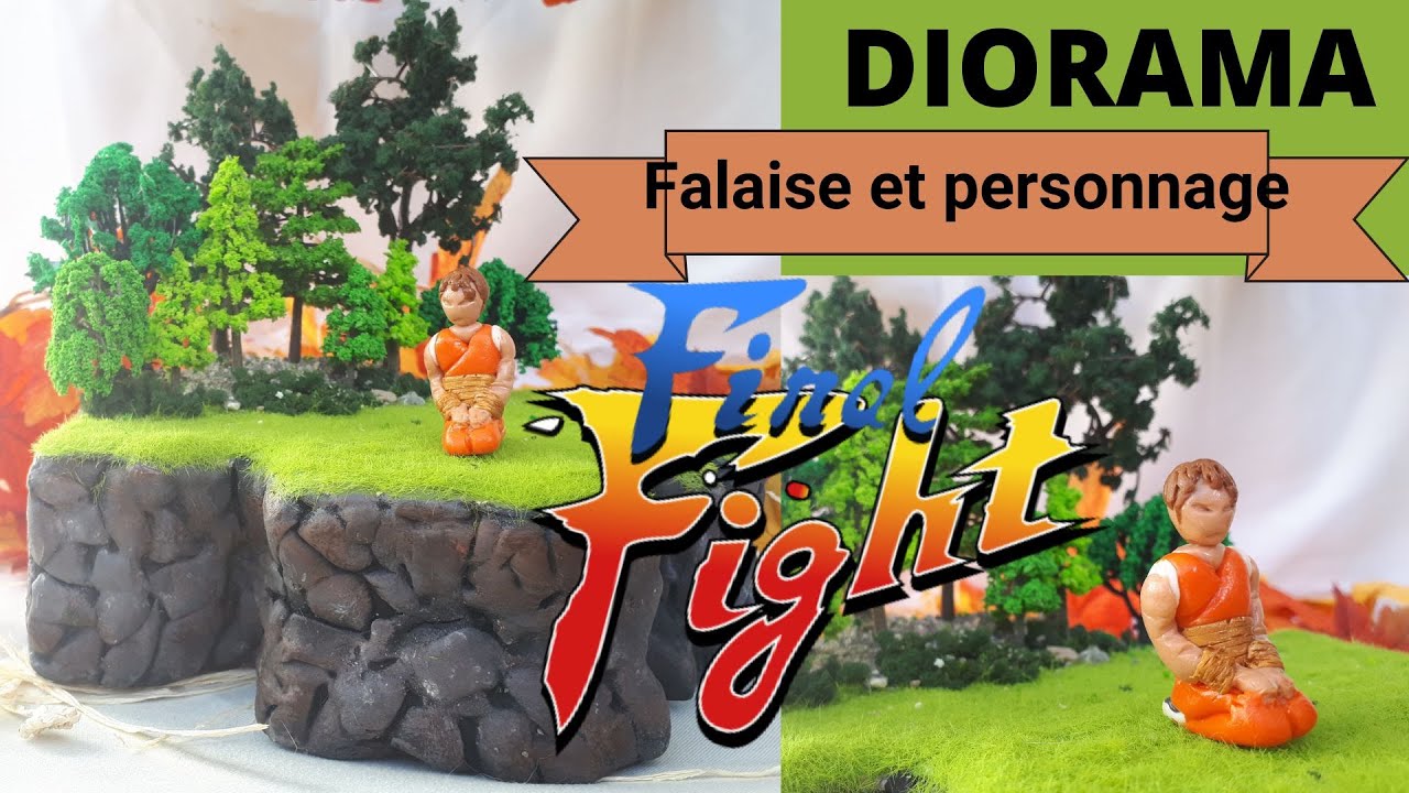 Diorama falaise avec Guy de Final Fight / Street Fighter