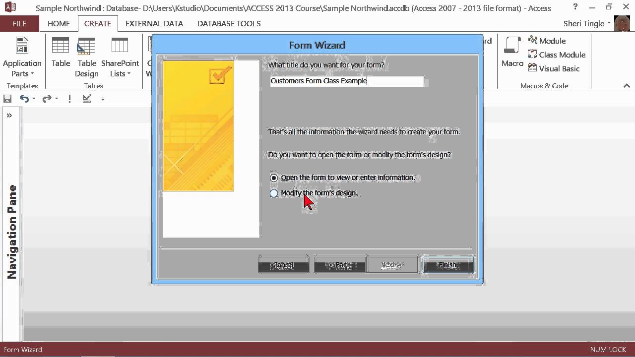 Microsoft Office Access 2013 Tutorial: Creating a Form Using the Form Wizard | K Alliance