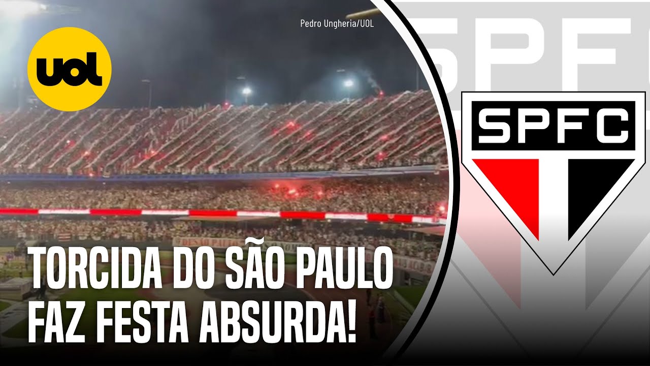 SÃO PAULO X BOTAFOGO: TORCIDA FAZ FESTA ABSURDA NA ENTRADA DOS TIMES NO GRAMADO DO MORUMBIS