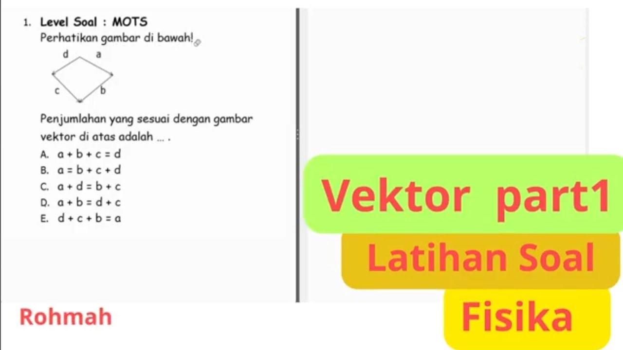 Vektor Fisika ( Latihan Soal )