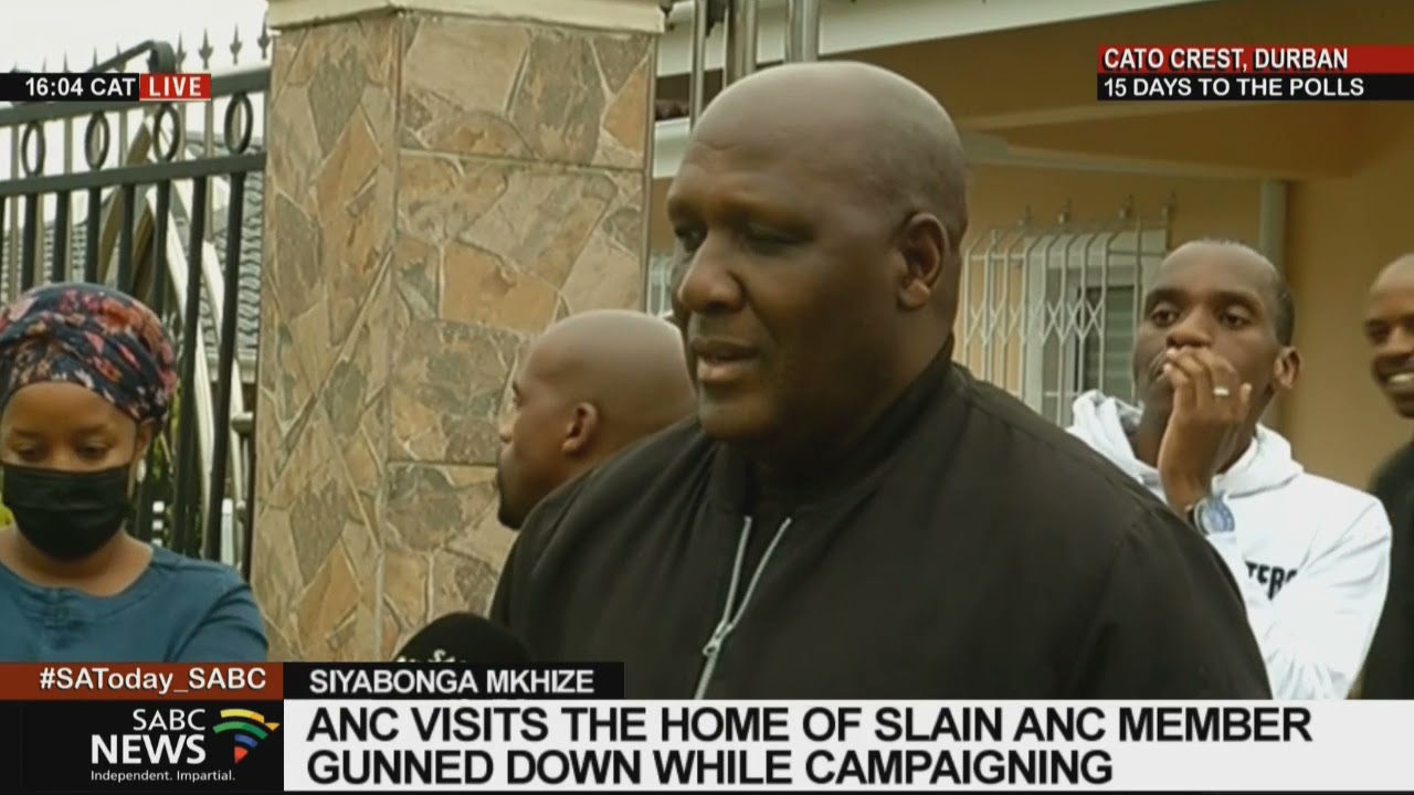 ANC on a visit to slain Cato Crest ward councilor Siyabonga Mkhize's home