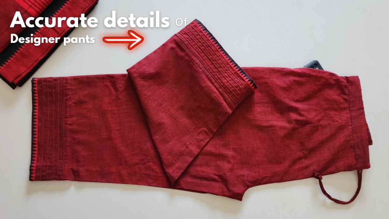 Elegant Ankle Length Palazzo Pant cutting and stitching/ women Pant designs / side Pocket