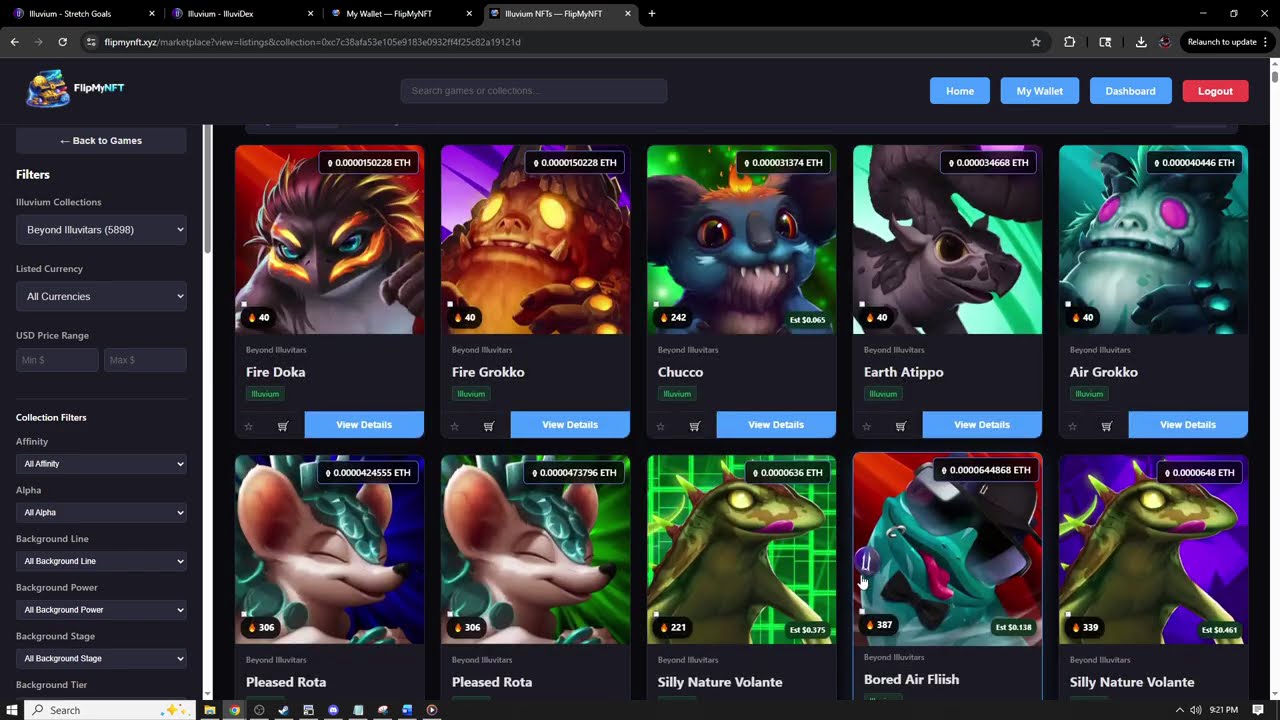 Illuvium Illuvitars, Buying Burn Points for Stretch Goals on FlipMyNFT