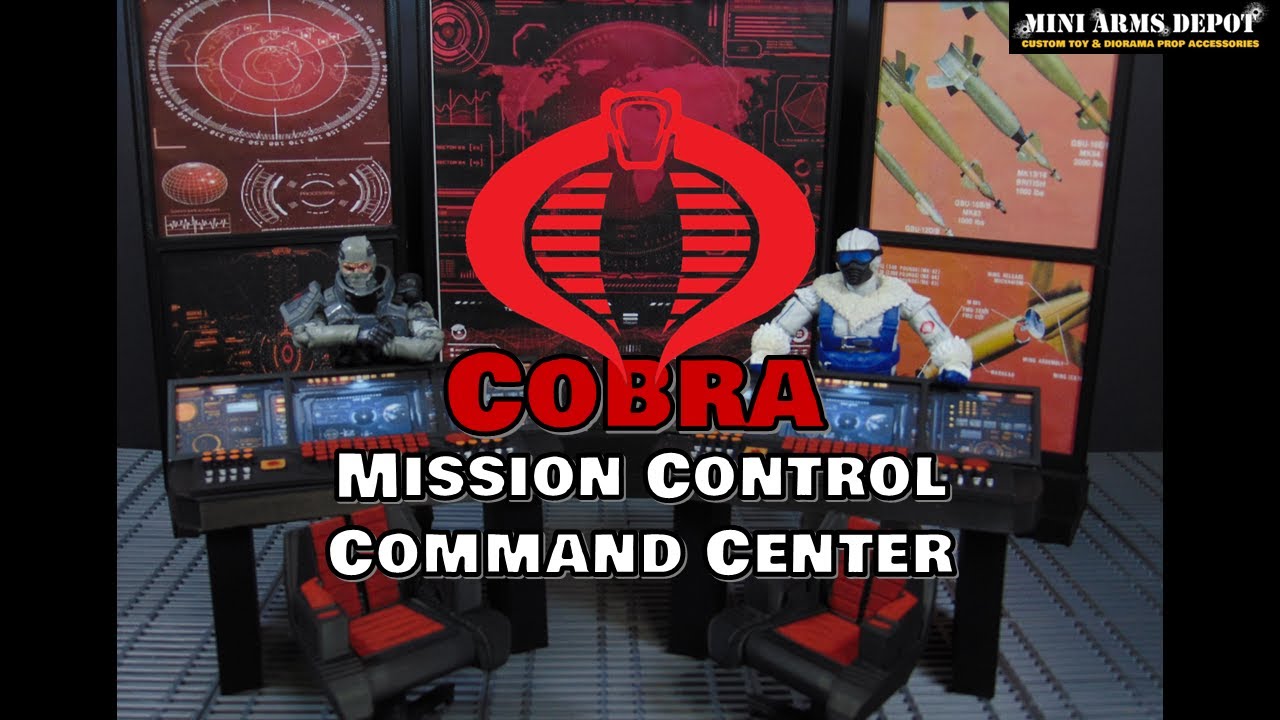 Custom 1:12 GI JOE Classified COBRA Mission Control Command Center Diorama Props Set