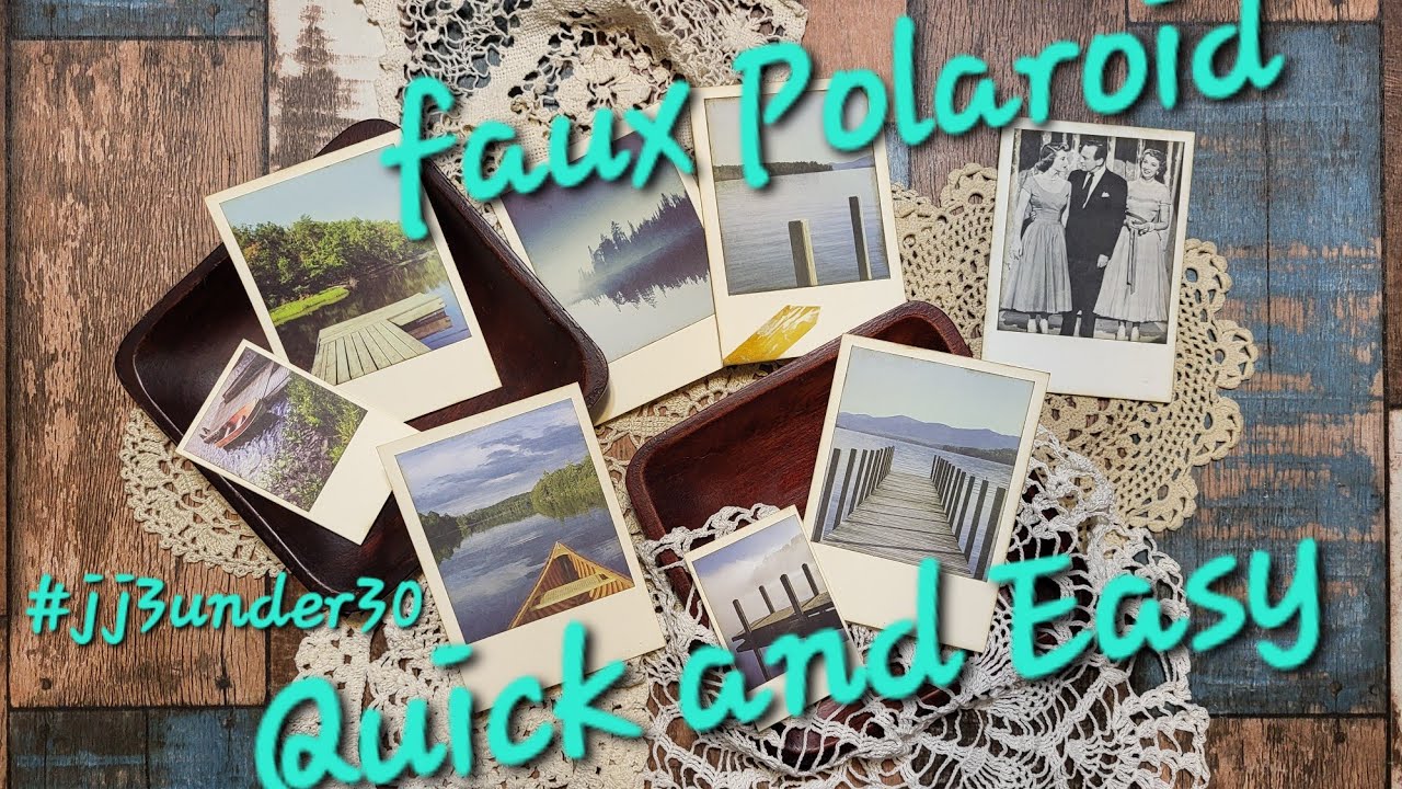 #jj3under30 unloved paper into Polaroids -1 sheet- no scrap -using book page & magazine