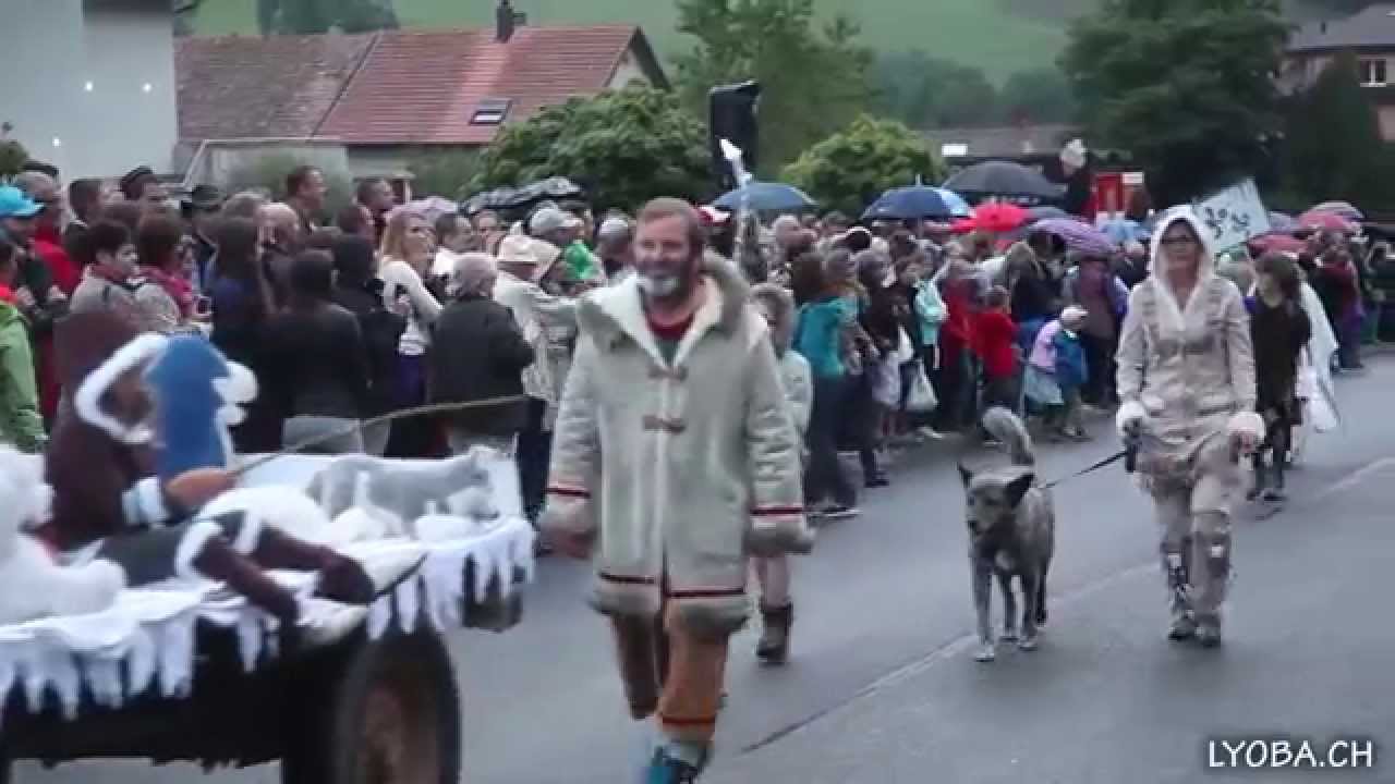 Cortège du 1er août 2015 à La Roche (FR) en Suisse