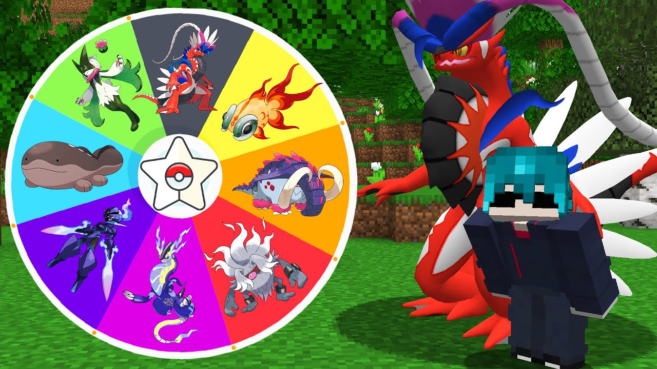 ROLETA DA NOVA GERAÇÃO DECIDE MEUS POKÉMONS NO MINECRAFT PIXELMON