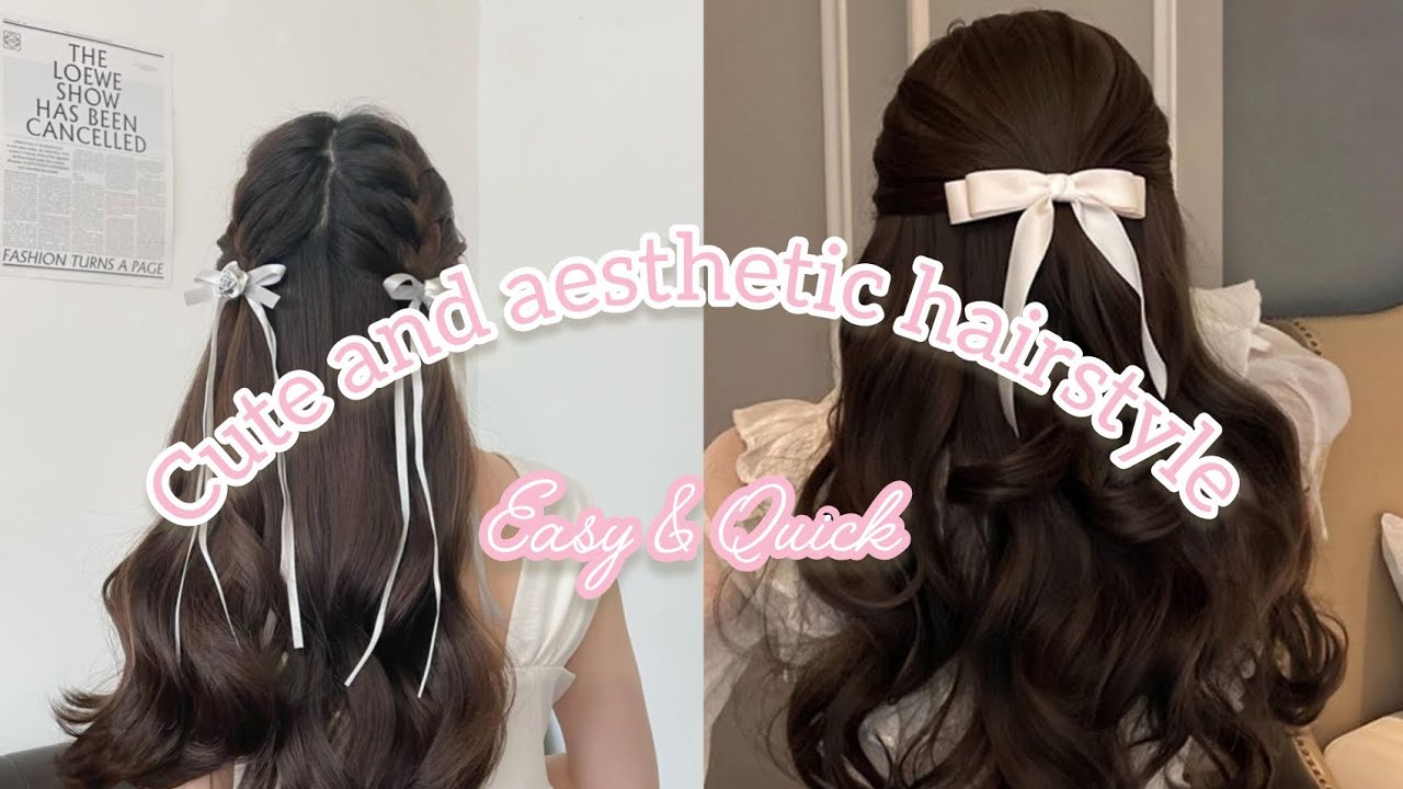 Cute and Aesthetic hairstyles 💖✨ || @glow_with_anshikaaa || #youtube #hairstyle #trending #viral ||